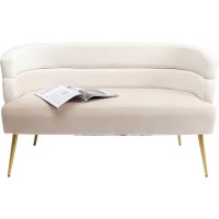 Sofa Sandwich 2-Sitzer Creme 125cm