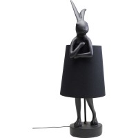 Table Lamp Animal Rabbit Matt Black 68cm