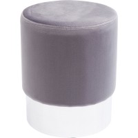 Hocker Cherry Hellgrau Silver Ø35cm