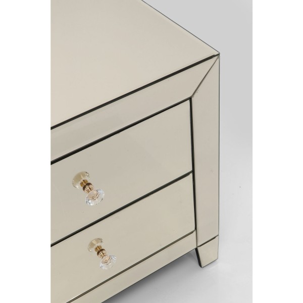 Petite commode Luxury Champagne 2-tiroirs