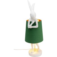 Lampe à poser Animal Rabbit blanc/vert 68cm