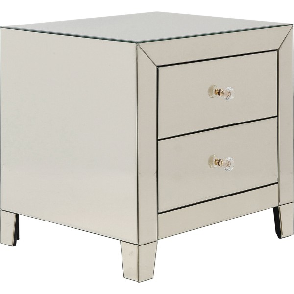 Petite commode Luxury Champagne 2-tiroirs