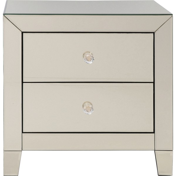 Petite commode Luxury Champagne 2-tiroirs