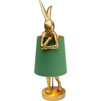 Lampada da tavolo Animal Rabbit oro/verde 68cm