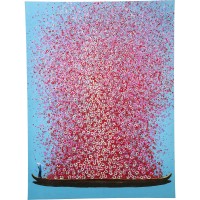 Tableau Touched Flower Boat bleu-fuchsia 120x160cm