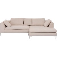 Ecksofa Gianni Creme Rechts