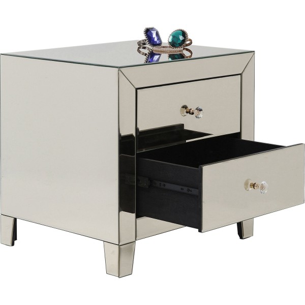 Petite commode Luxury Champagne 2-tiroirs